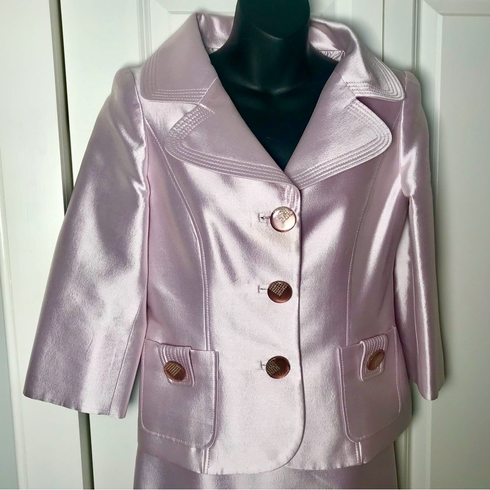 ROSS MAYER JACKET IRIDESCENT LILAC PINK SILK WOOL SIZE 6